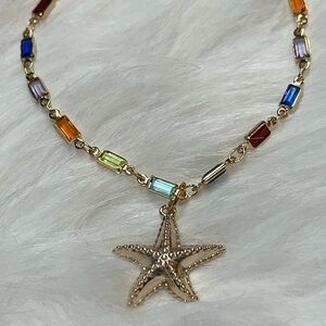Colorful Starfish Charm Bracelet